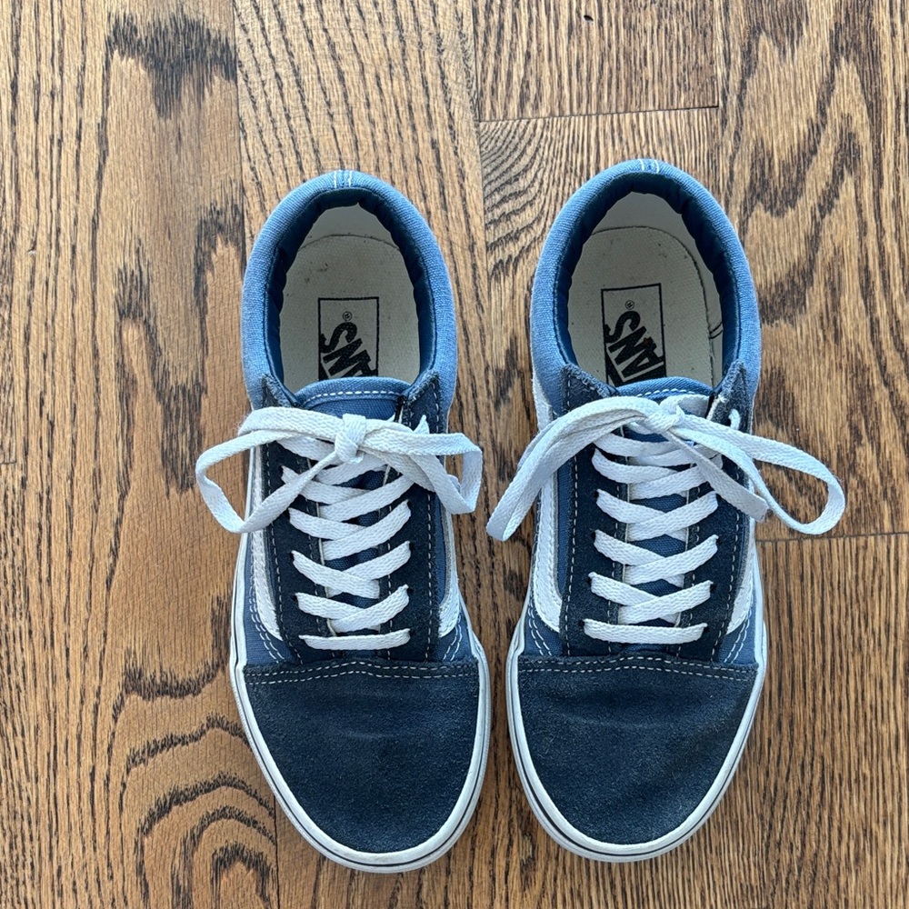 Vans Navy and White Classic Sneakers